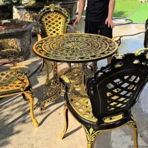 Xích Đu Và Bộ Bàn Ghế Nhôm Đúc 02